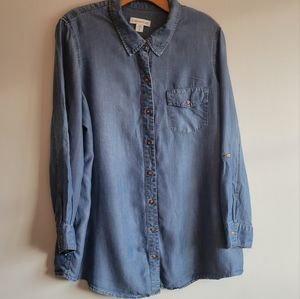 Coldwater Creek oft denim shirt.  Size 1x